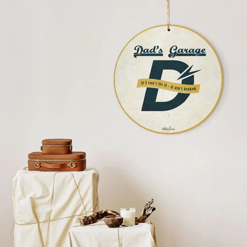 Fathers Day Vintage Dad's Garage Hanging Tin Sign - 30cm