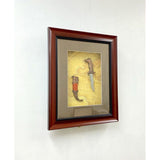 Load image into Gallery viewer, Antique Dagger Timber Frame with Glass Face - 38cm x 46cm x 7.5cm
