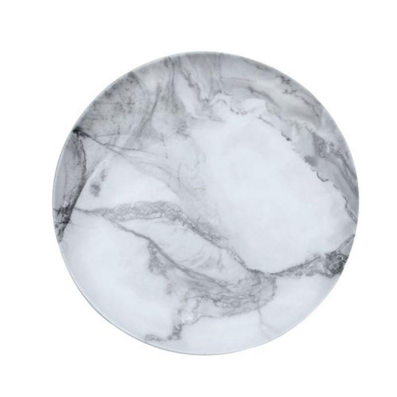 Marble Deco Matte Melamine Dinner Plate - 26.5cm - The Base Warehouse