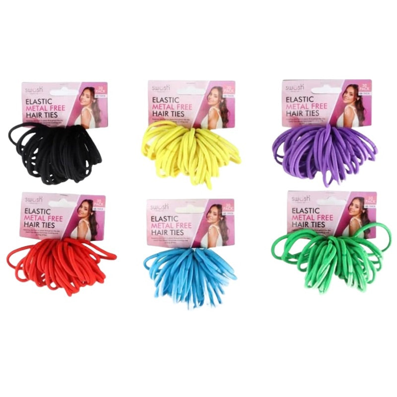 30 Pack Hair Elastic Metal Free Thick Hair Ties