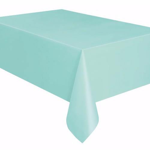 Mint Plastic Rectangle Tablecover - 137cm x 274cm