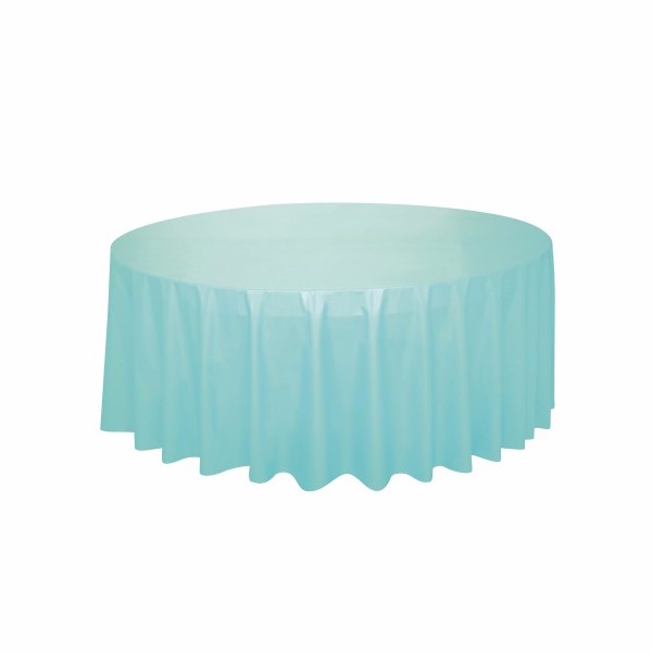 Mint Plastic Tablecover Round - 2.13m