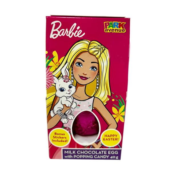 Barbie Milk Chocolate Egg With Popping Candy - 40g