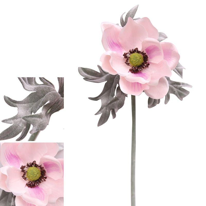Pink Anemone Flower - 57cm