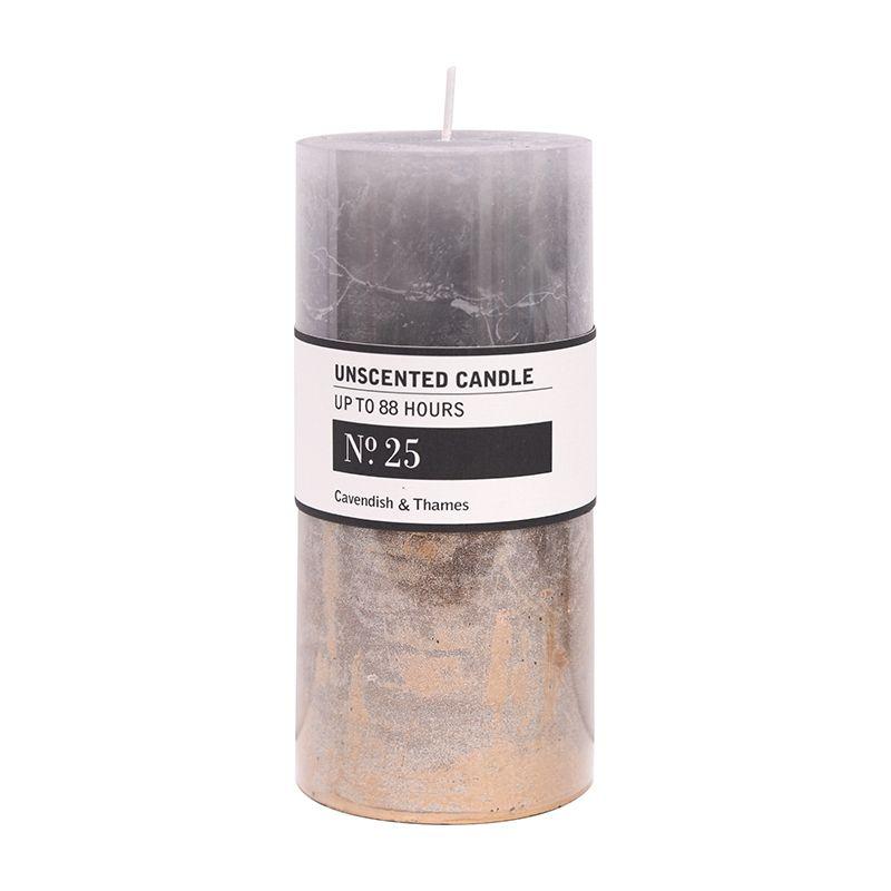 No.25 Unscented Luxe Grey Candle - 7cm x 15cm