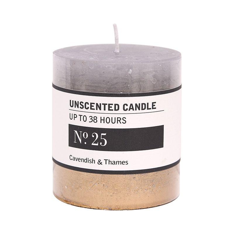 No.25 Unscented Luxe Grey Candle - 7cm x 7.5cm