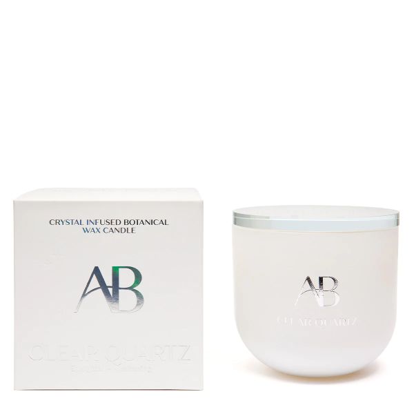 Clear Quartz Crystal Infused Botanical Candle - 340g