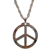 Load image into Gallery viewer, Peace Heavy Metal Silver Necklace
