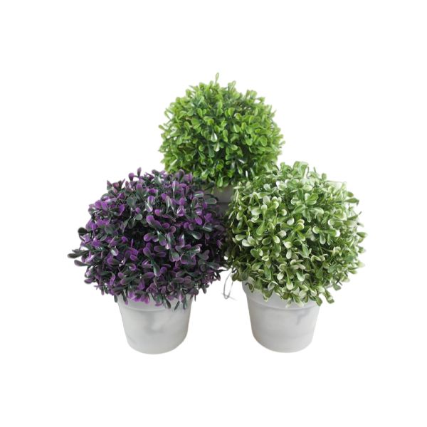 Artificial Boxwood Ball In Pot - 20cm