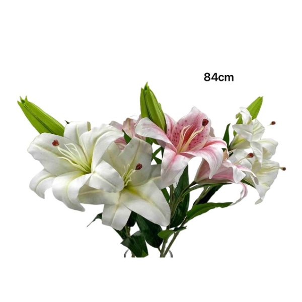 Artificial Lily 2 Heads - 84cm