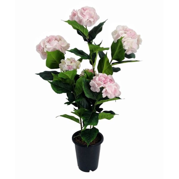 Artificial Hydrangea In Black Pot - 92cm