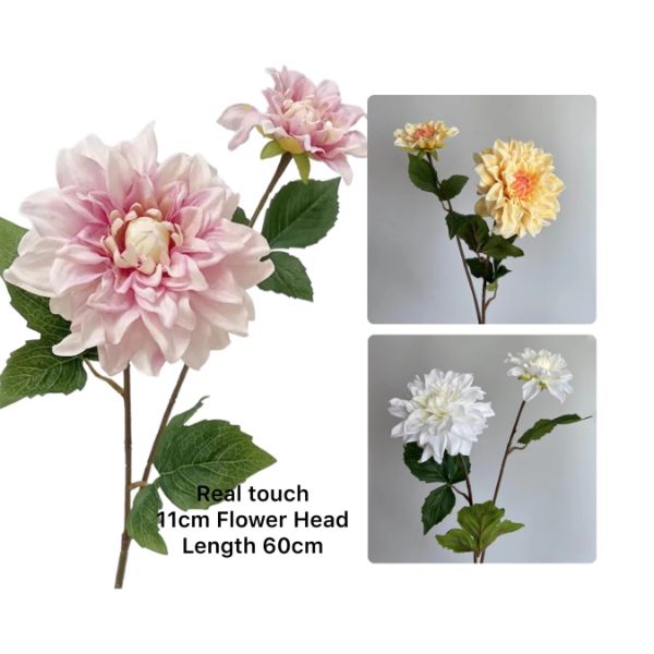 Artificial Real Touch Dahlia - 11cm x 60cm