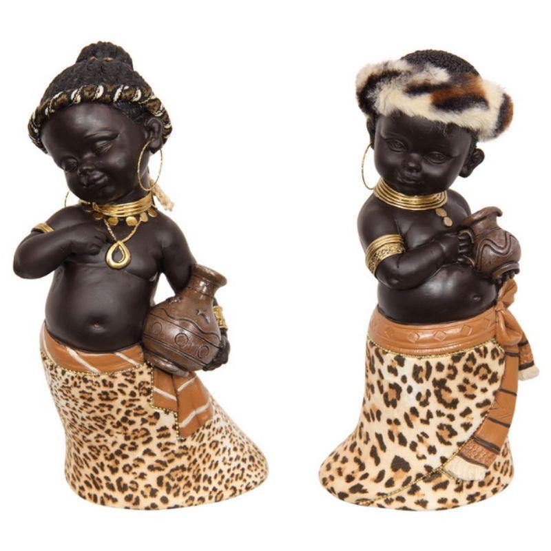 Cute African with Animal Print Skirt - 24cm - The Base Warehouse
