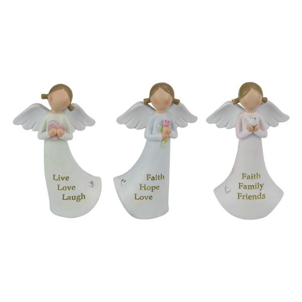 Angel with Inspirational Message - 12cm