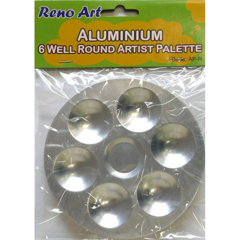 6 Wells Round Aluminum Palette