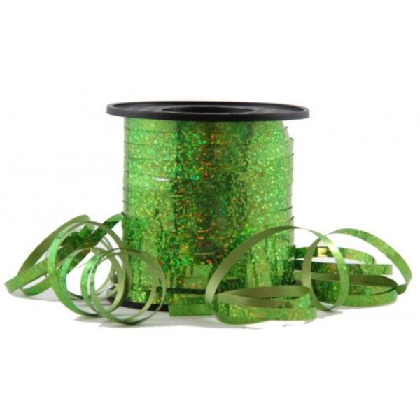 Lime Holographic Curling Ribbon - 225m