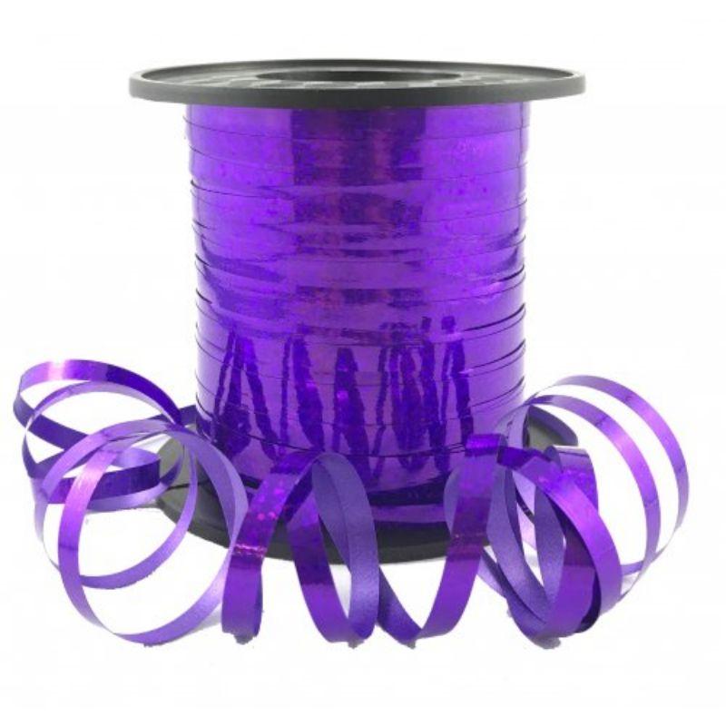 Purple Holographic Curling Ribbon - 225m