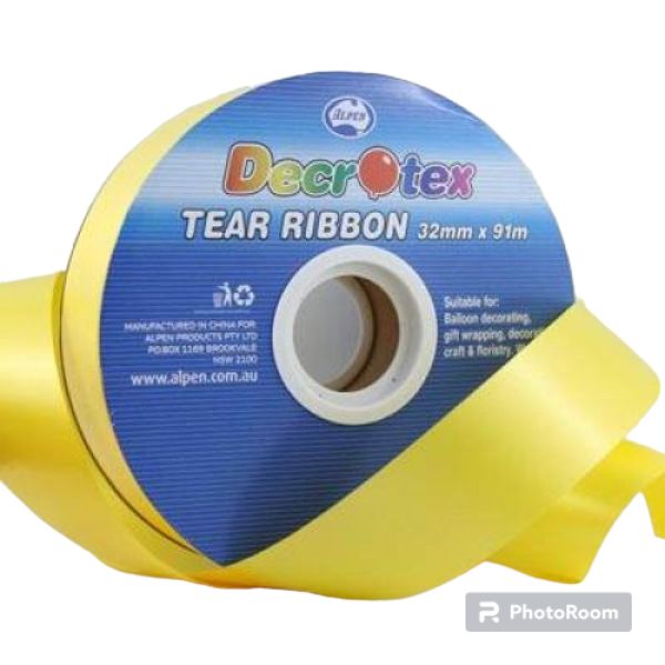 Yellow Tear Ribbon - 91m