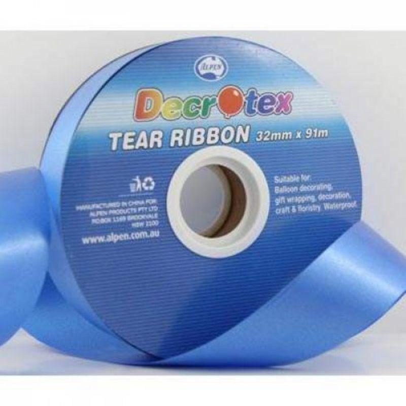 Royal Blue Tear Ribbon - 91m x 32mm