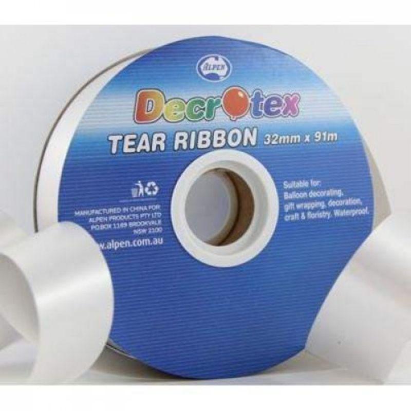 Silver Tear Ribbon - 91m x 32mm