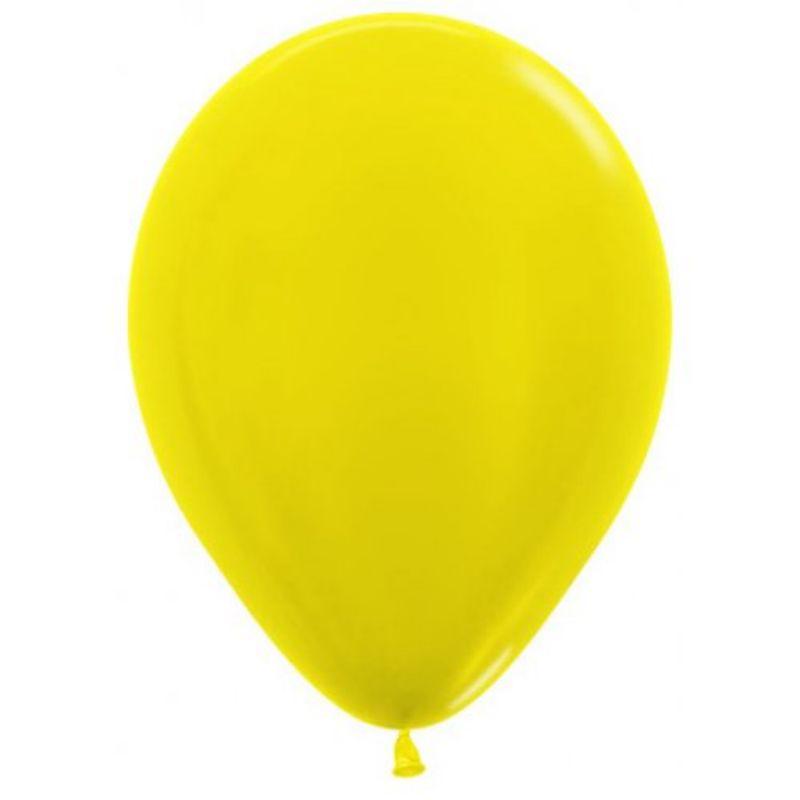 Metallic Yellow Decrotex Balloon - 12cm