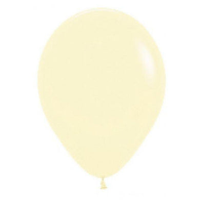 Matte Pastel Yellow Latex Balloon - 12cm - The Base Warehouse