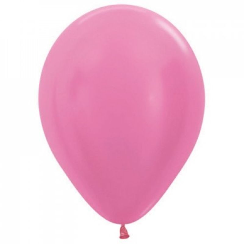 Satin Fuchsia Latex Balloon - 30cm