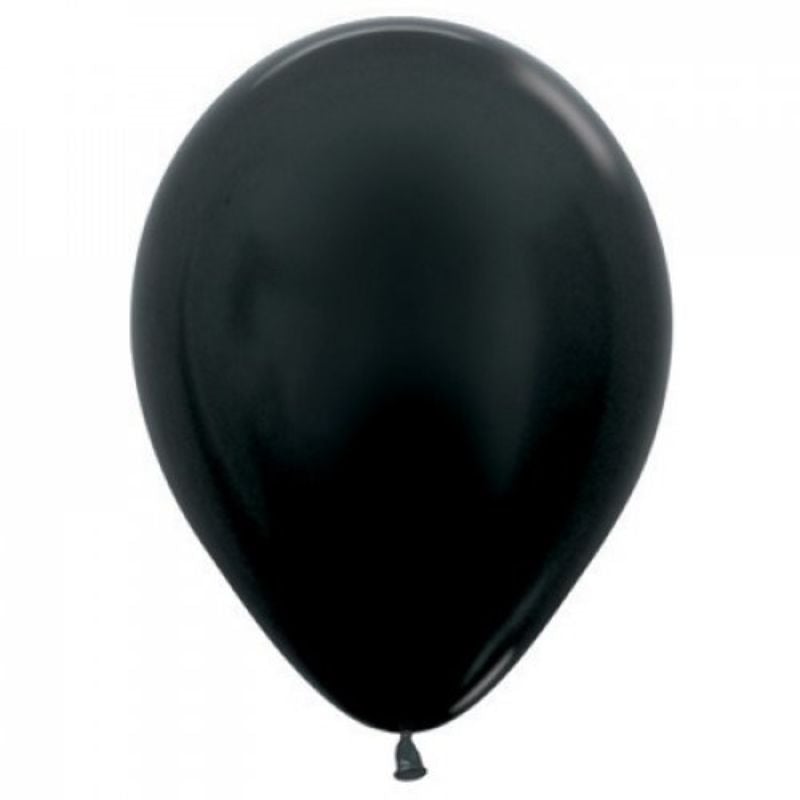Metallic Black Sempertex Balloon - 30cm