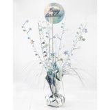Load image into Gallery viewer, Happy Birthday Holographic Silver Centrepiece - 165g
