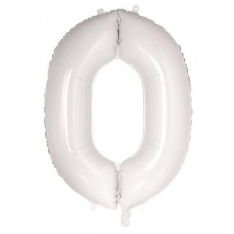White #0 Foil Balloon - 86cm