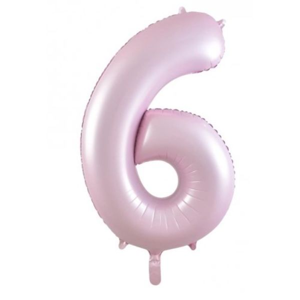 Matt Pastel Pink #6 Decrotex Foil Balloon - 86.36cm