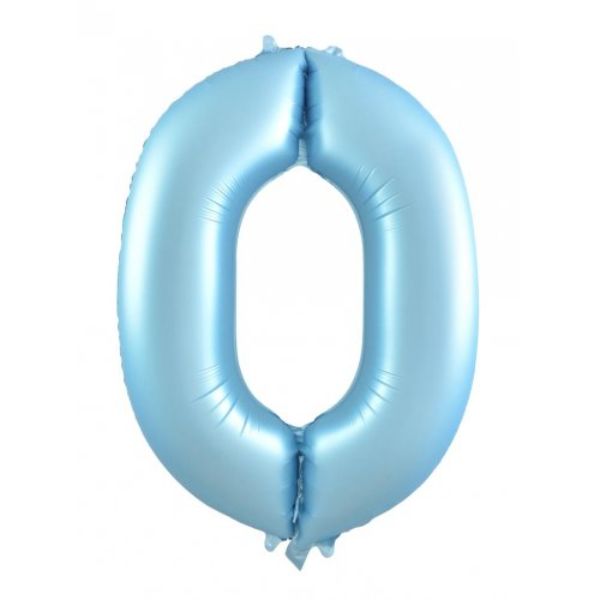 Matt Pastel Blue #0 Decrotex Foil Balloon - 86.36cm