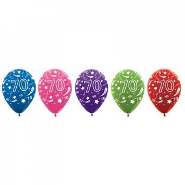 50 Pack Metallic Assorted Sempertex 50 Balloons - 30cm