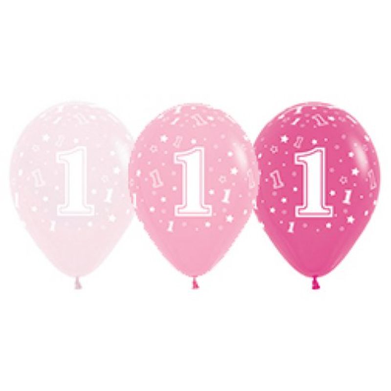 Fashion Pinks Sempertex Printed 1 Latex Balloon - 30cm