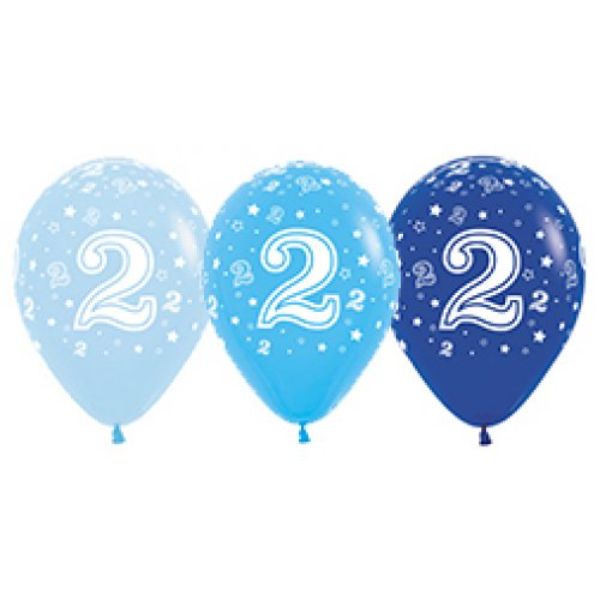 2 Fashion Blues Sempertex Balloon - 30cm
