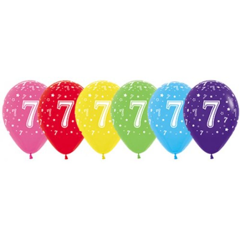 Fashion Assorted Sempertex Printed 7 Latex Balloon - 30cm