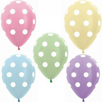 Polka Dots Pearl Latex Balloon - 30cm - The Base Warehouse