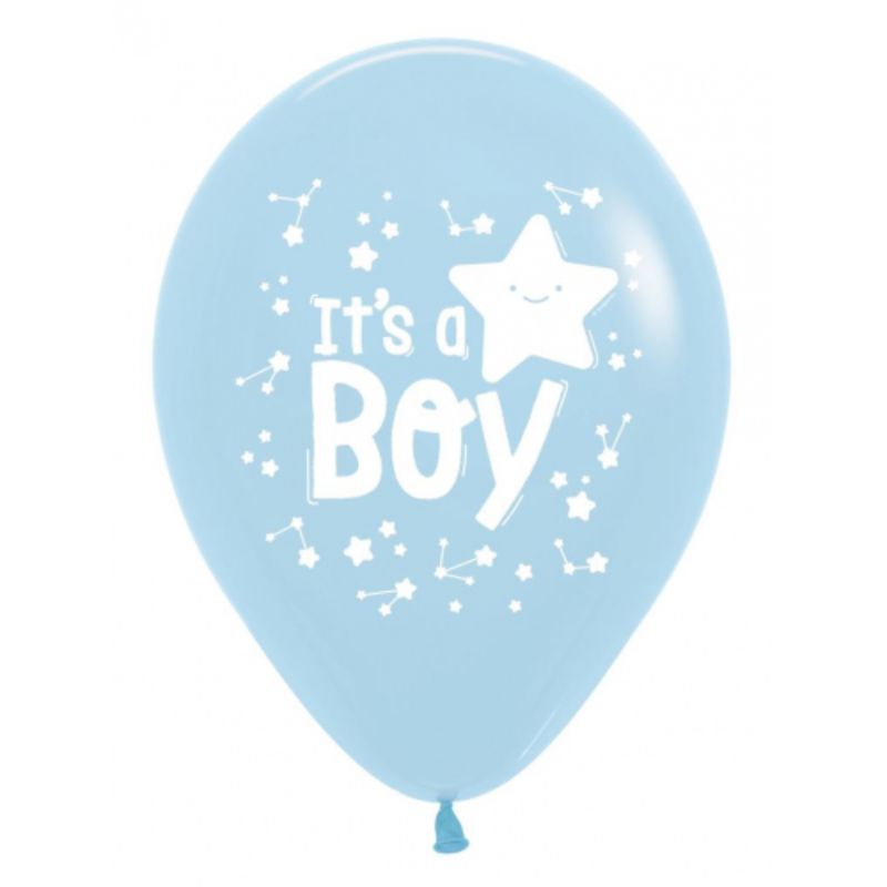 Pastel Matte Blue Its a Boy 2 Sided Balloon - 30cm