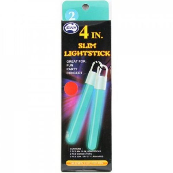 4 In Glow Slim Lightstick With Lanyard - 10cm
