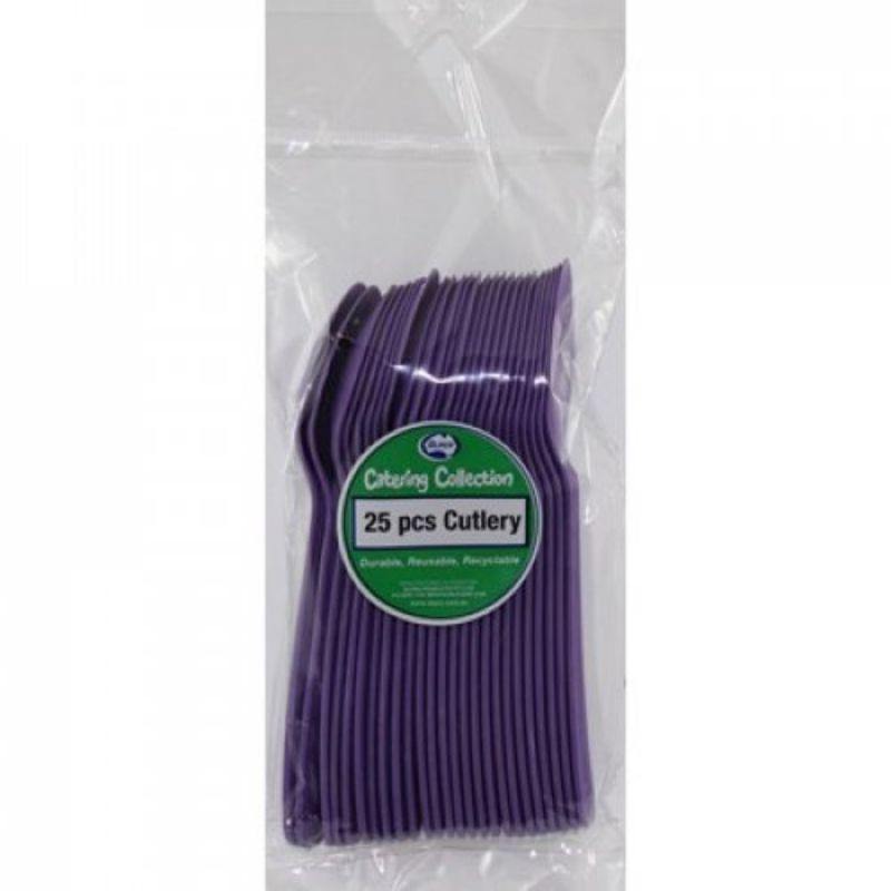 25 Pack Purple Spoons - 17cm - The Base Warehouse