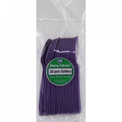 25 Pack Purple Spoons - 17cm - The Base Warehouse