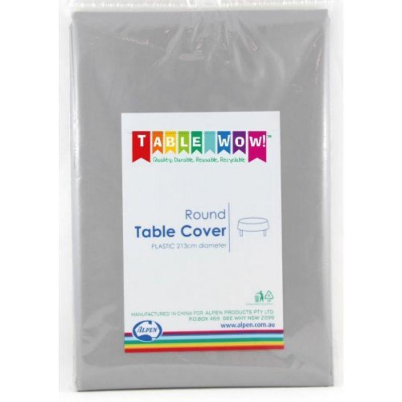 Silver Round Tablecover - 213cm
