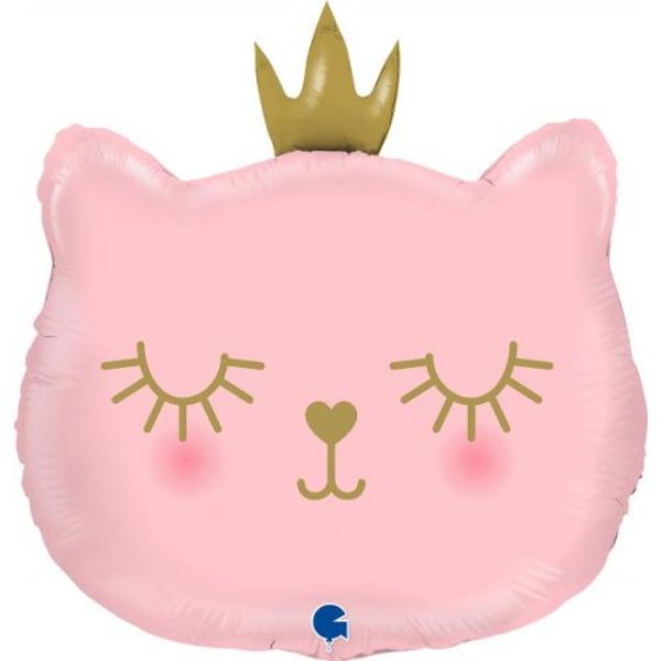 Cat Princess Pink Foil Balloon - 66cm
