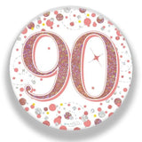 Load image into Gallery viewer, Rose Gold Sparkling Fizz 90 Badge - 7.5cm
