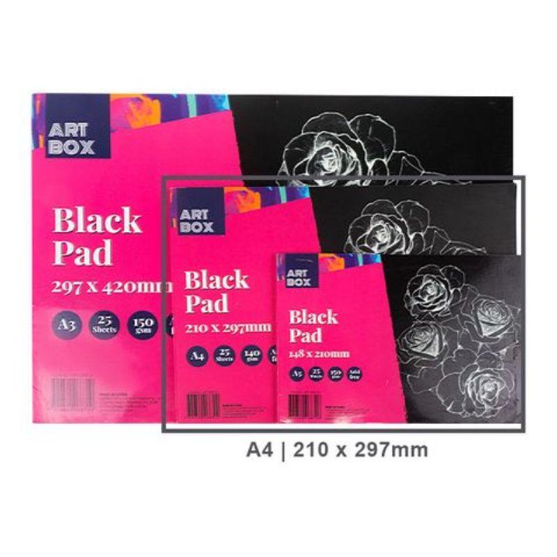 25 Sheets Artist Black Pads - A4