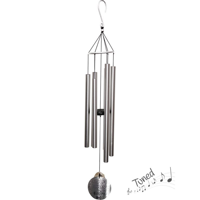Silver Tuned Harmonious Sound Metal Hanging Wind Chime - 100cm