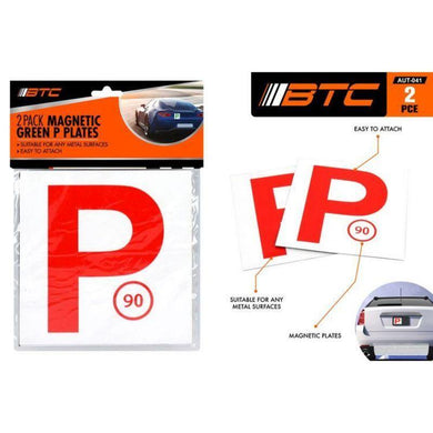 2 Pack Magnetic Red P Plates - NSW Approved - The Base Warehouse