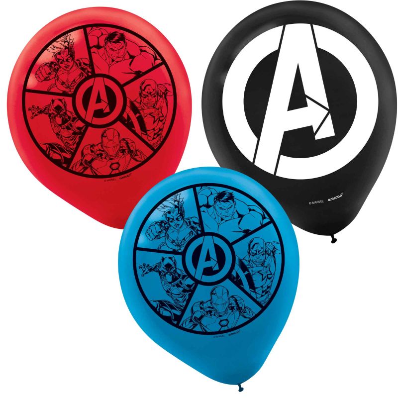 6 Pack Marvel Avengers Powers Unite Latex Balloons - 30cm
