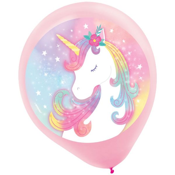 5 Pack Enchanted Unicorn Latex Balloons - 30cm