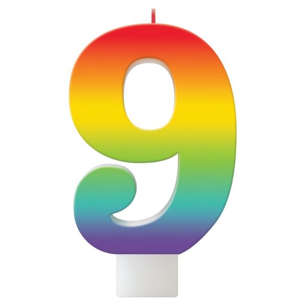 Rainbow Birthday Celebration Candle Banner - 11cm